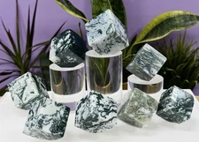 Wholesale Lot 2 Lbs Natural Moss Agate Cube Crystals Healing Energy