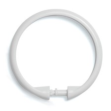 Rust-Proof Smooth Plastic Shower Curtain Rings, Set of 12