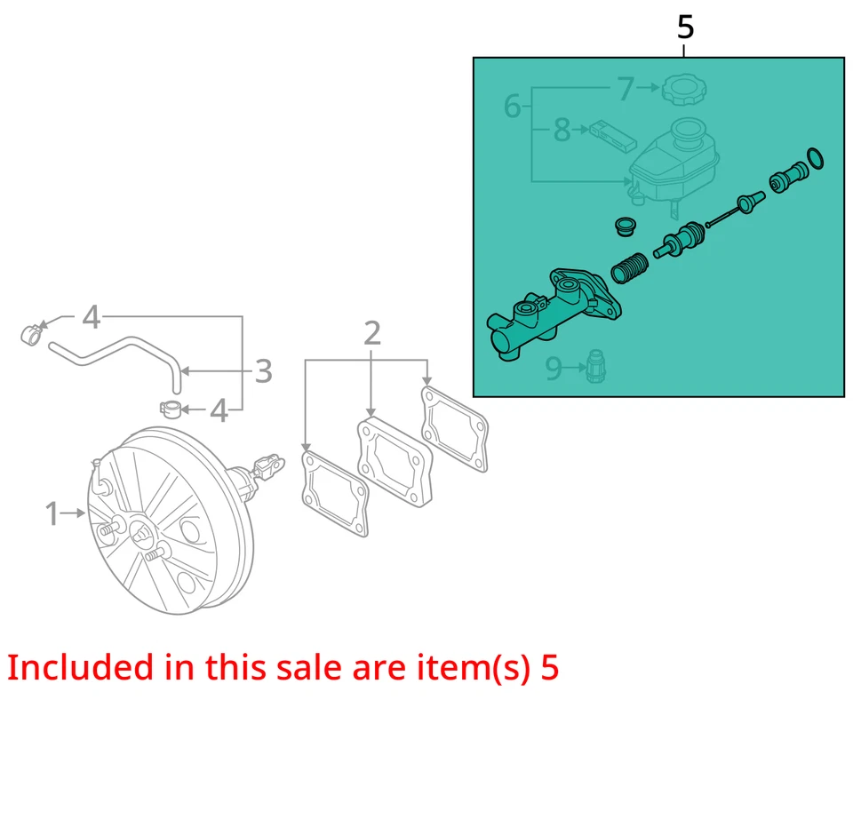 Главный цилиндр тормоза 2008 Kia Spectra от оригинального производителя 108 000 миль - LKQ419143610 - Изображение 4 из 4