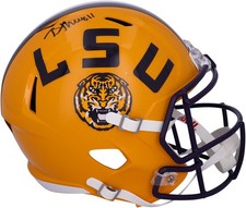 Casco replica Brian Thomas Jr LSU Tigers autografato Riddell Speed