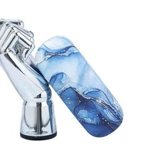 PU Leather Blue Marbled Glasses Case - New