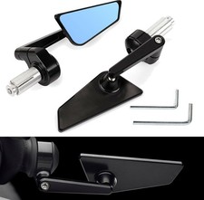 Motorcycle Bar End Mirrors Universal 7/8" 22mm Handlebar Mirror CNC Aluminum ...