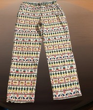 Hanna Andersson Elf Fair Isle Pajama Pant Sz Med Adult Unisex Flannel Holidays