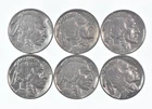 1930-1937 XF/AU Better Condition: Great Detail in Buffalo Horn 6 Coin Lot *716