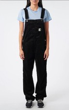 Carhartt WIP W Bib Overall Women s Size L Black 27.5 Inseam Work In Progress