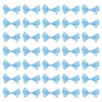 "2,4\" Mini Fliege,100 StüCk Satinband Schleifen Kleine Schleifenverzierungen,Blau"