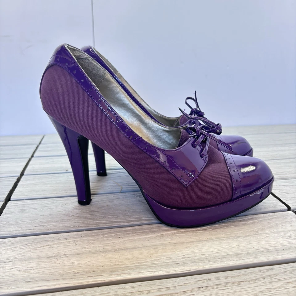 Tacones de aguja vintage Quipid púrpura talla 9 Foto 3 de 4