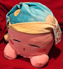 NWT Hal Laboratory Kirby Sleep Hat Official Licensed Mega Jumbo Pillow 12" Plush
