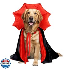 Golden Retriever Halloween Costume, Extra Large Dog Vampire Cape Cloak for Gr