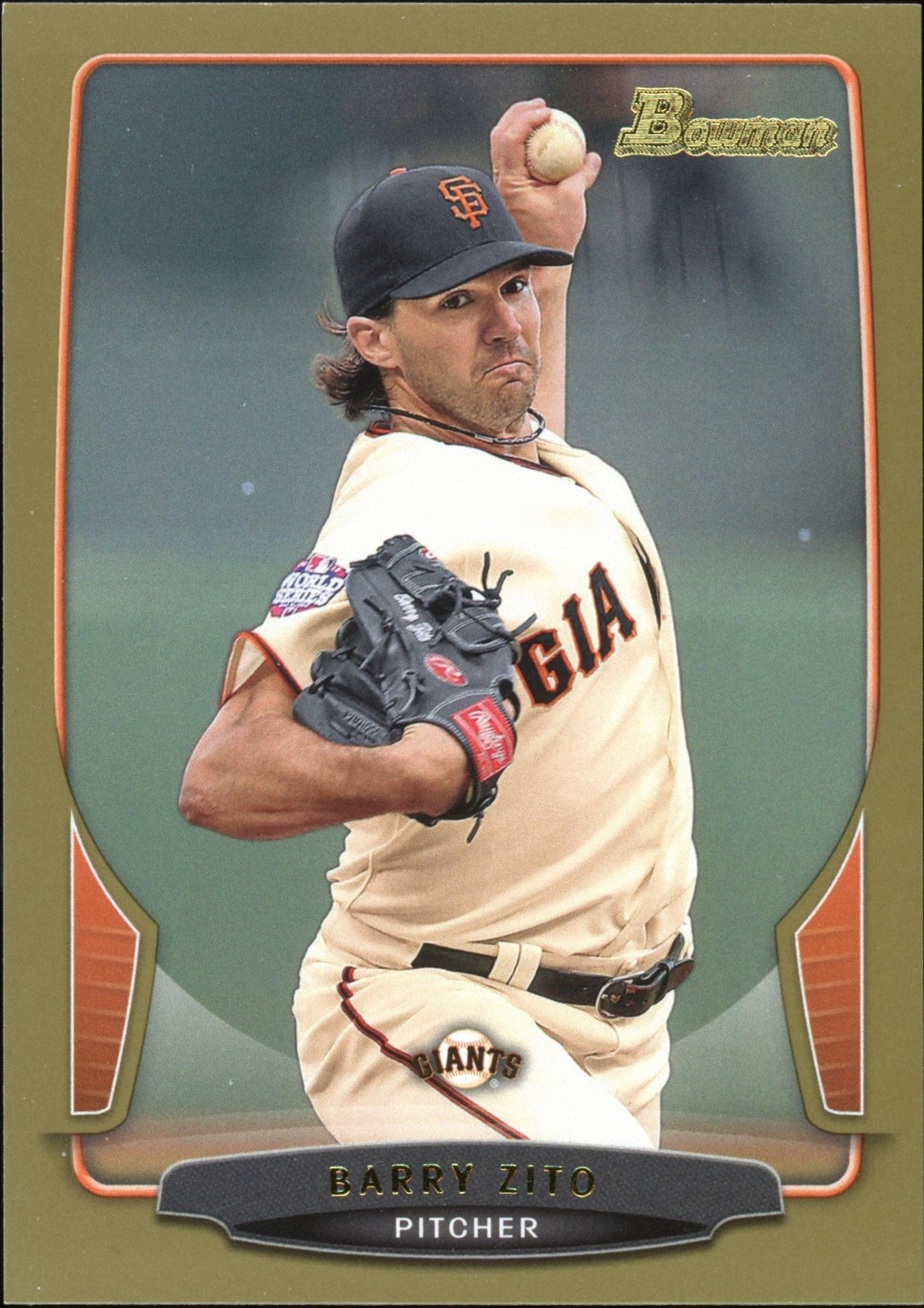 2013 Bowman Barry Zito #119 Gold