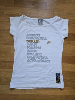Nike Vintage 2007 T-Shirt Gr. S   Weiß City Print Y2K