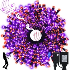 echosari Connectable 400 LED Halloween String Lights, Motion Sensor Scary Sou...