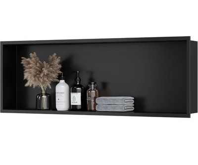 Neodrain Shower Niche Insert Bathroom Storage Shelf Wall 36'' x 12'' Matte Black