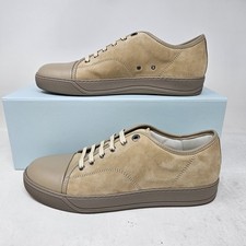 Men's Lanvin DBB1 Leather And Suede Low Top Sneakers / Light Brown / Size US 9