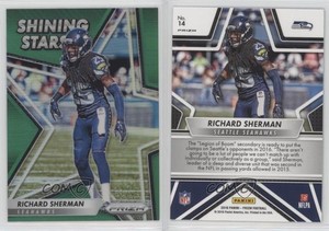2016 Panini Prizm Shining Stars Green Prizm Richard Sherman #14