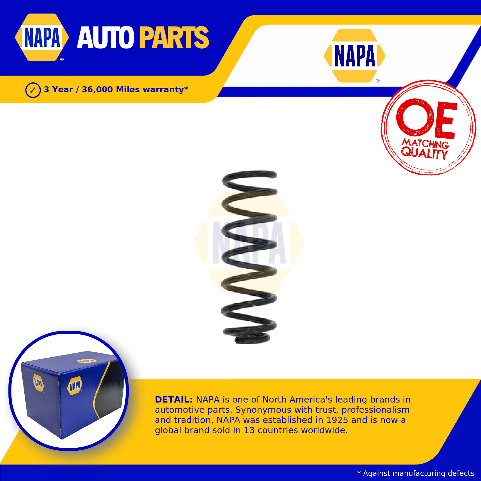 Coil Spring fits PEUGEOT 407 6E 2.2D Rear 06 to 10 Suspension NAPA 5102K5 New