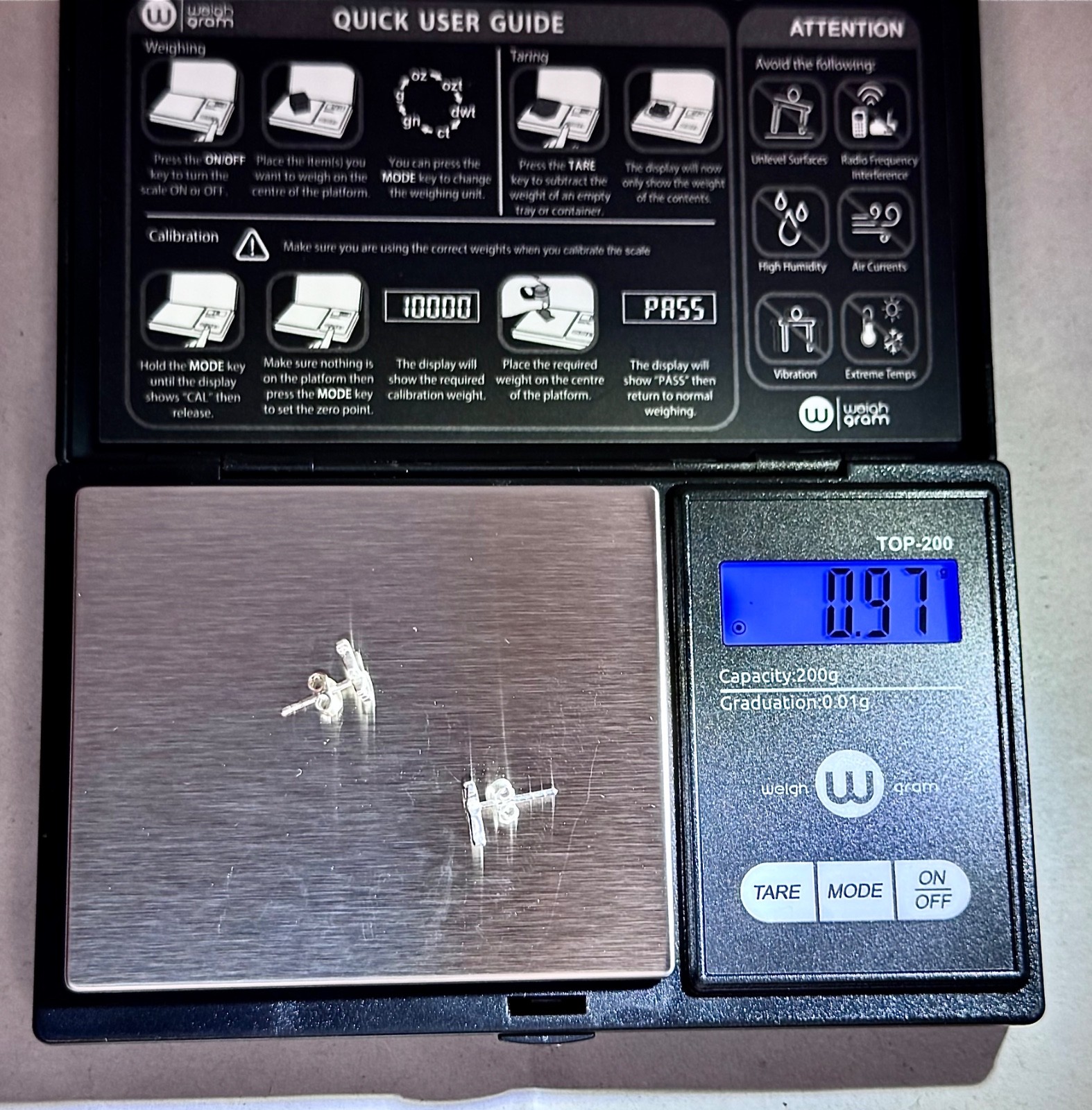 Sterling Silver Script K Initial Stud Earrings 92… - image 9