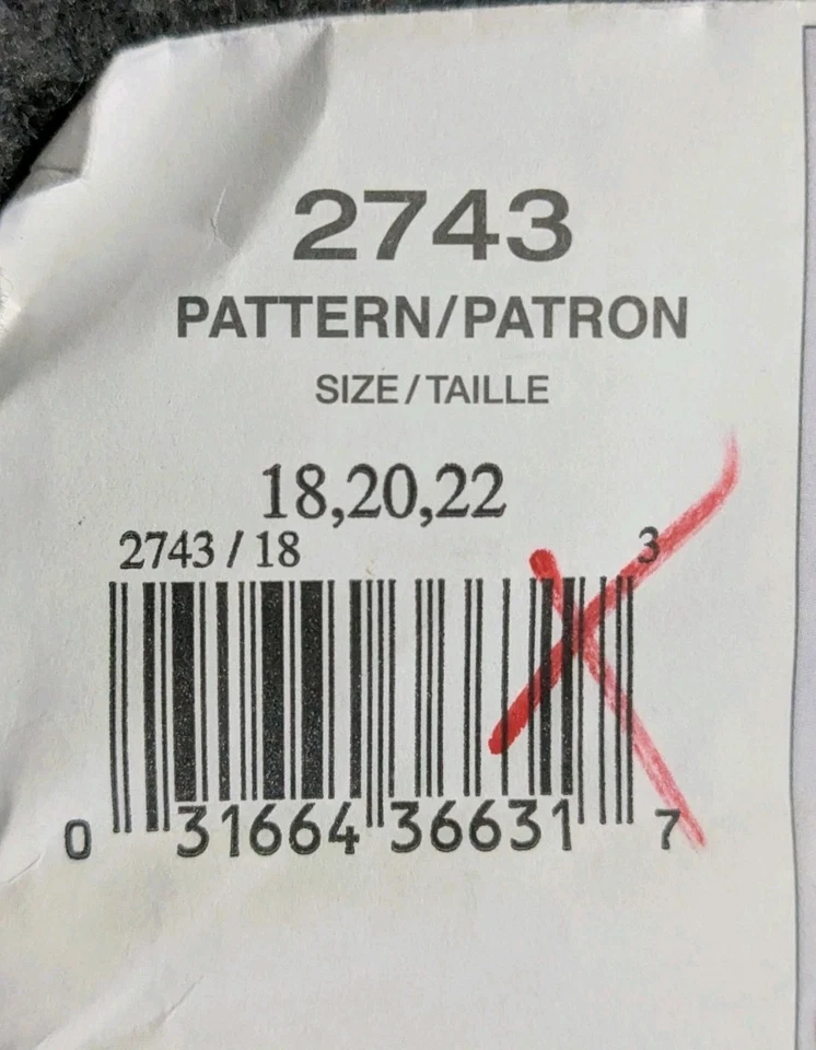 Vogue Couture Pattern 2743 Dress Sizes 18-20-22 Uncut - Image 3 of 4