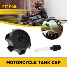51mm Motorcycle Gas Cap Gas Fuel Tank Cap Gas Lid Dirt Bike Black Aluminum Alloy