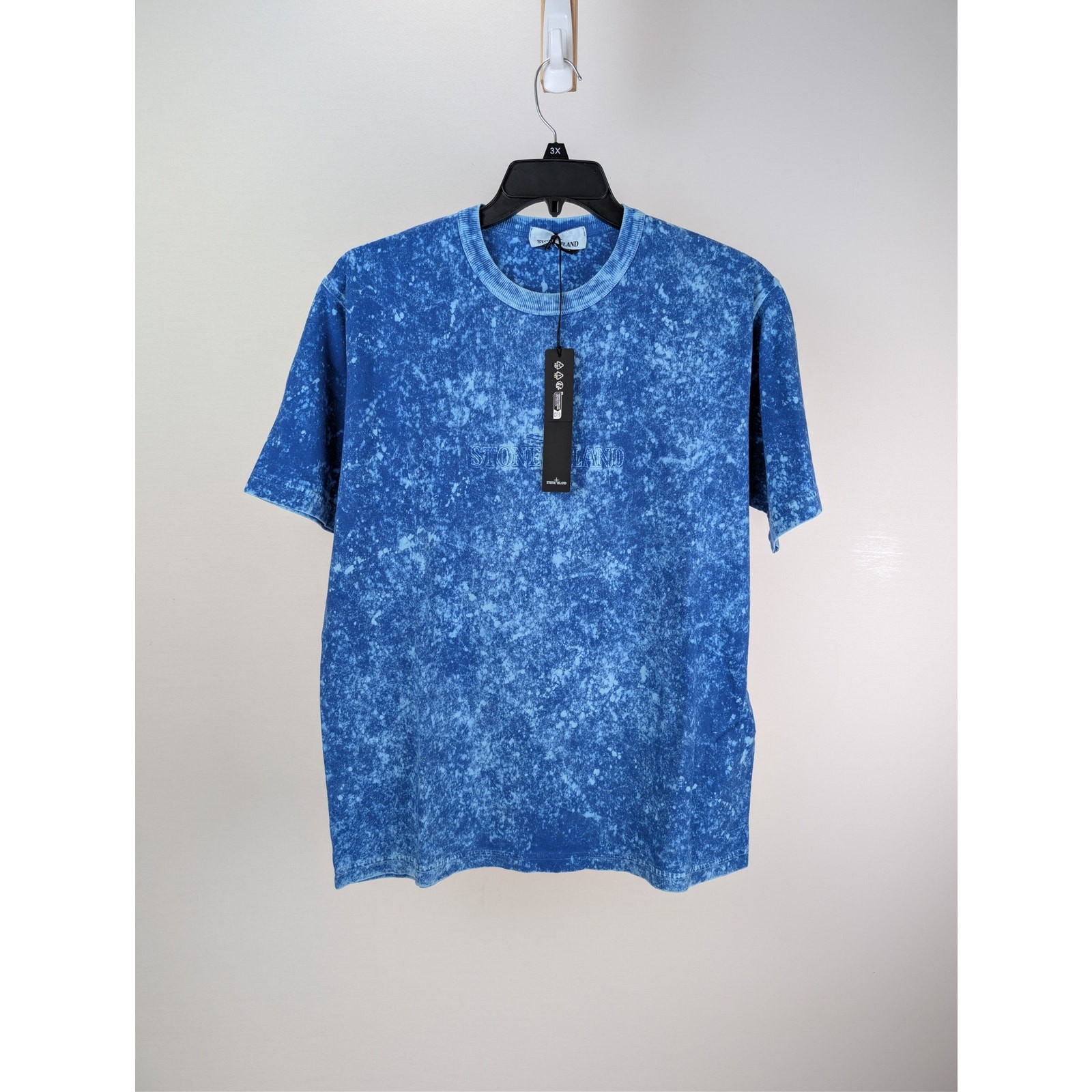 Stone Island Navy Blue Tie-Dye Logo T-Shirt BNWT - Size Large image 8