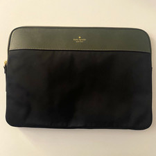 Kate Spade Padded 14 in Laptop Sleeve Case Black/Olive