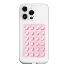 Silicone Suction Phone Case Mount, Silicon Adhesive Phone Accessory Light Pink
