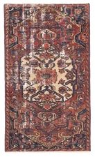 3'3" x 5'10" Traditional Vintage Hand Knotted Oriental Carpet Wool Area Rug