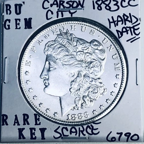 1883 CC BU GEM MORGAN SILVER DOLLAR UNC MS+++ U.S. MINT RARE KEY COIN 6790