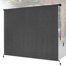 8ftw X 8fth Gray Patio Roll Up Outdoor Roller Shade 90 Percent Uv Privacy