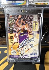 1997 Press Pass Double Threat Double Autographs Karl Malone, Jacque Vaughn Jazz