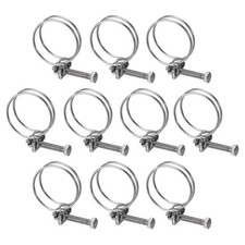 10pcs Double Wire Hose Clamp 32-36mm Adjustable Hose Clip With M6 Bolt