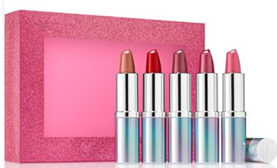 NIB CLINIQUE 5Pc Kisses Dramatically Different Lipstick Set ~FULL SIZE $98 Value