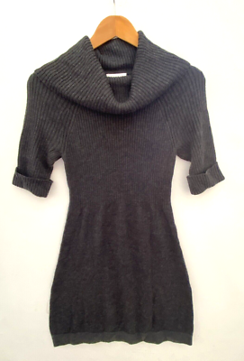taylor fit and flare sweater dress TAYLOR WOMEN'S KNIT SWEATER DRESS FIT & FLARE BLACK & CREAM SIZE MEDIUM # 3716