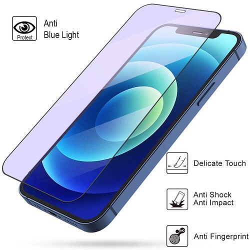 For iPhone 12/12 Pro Max/12Pro Anti Blue Light Tempered Glass Screen Protector - Picture 5 of 11