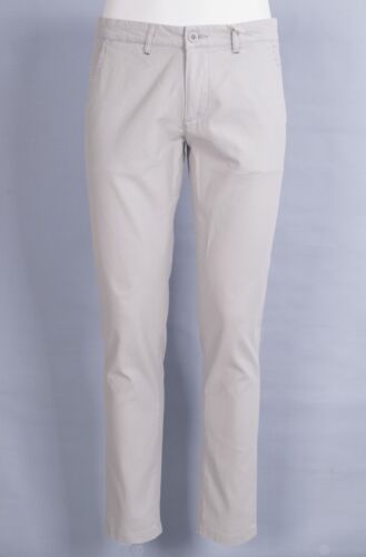 PANTALONE CHINO MARKUP IN COTONE A RILEVO STRETCH GHIACCIO TINTA UNITA CON ZIP - Foto 6 di 7