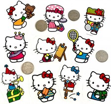 HELLO KITTY Stickers Waterproof Large Kawaii Lot for Laptop Cell Phone 10 PCS