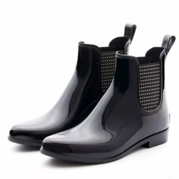Ladies black chelsea top boots size 7