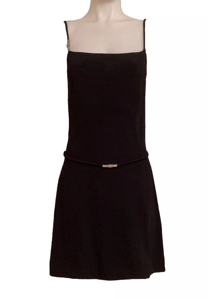 Sexy Vestido FENDI By KARL LAGERFELD Negro Sin Espalda Años 90 Talla 46 DE COLECCIÓN RARO Foto 3 de 4