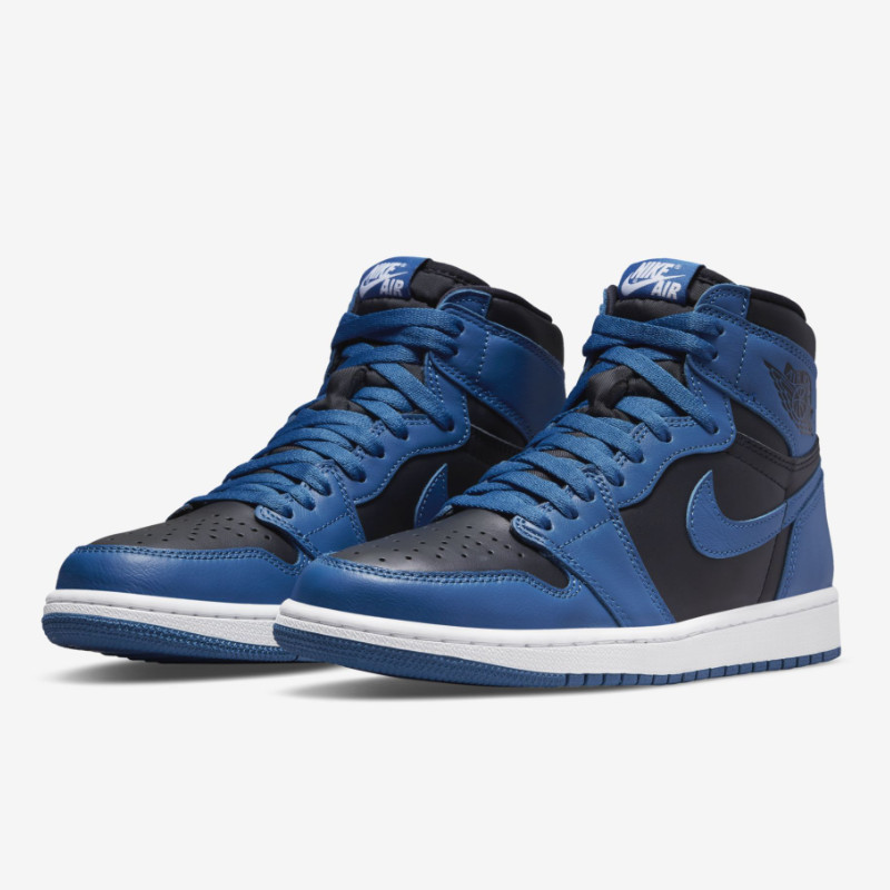 Баскетбольные кроссовки Nike Air Jordan 1 Retro High OG темно-синего цвета Marina Blue (555088-404)