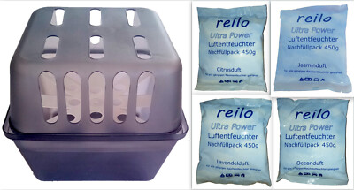5x Duftset : 5x Box + 20x 450g reilo UP Duft- Luftentfeuchtergranulat
