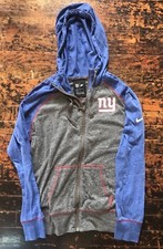 Nike New York Giants Football Hoodie Men's Large Fleece Lined Logo Full Zip NFL