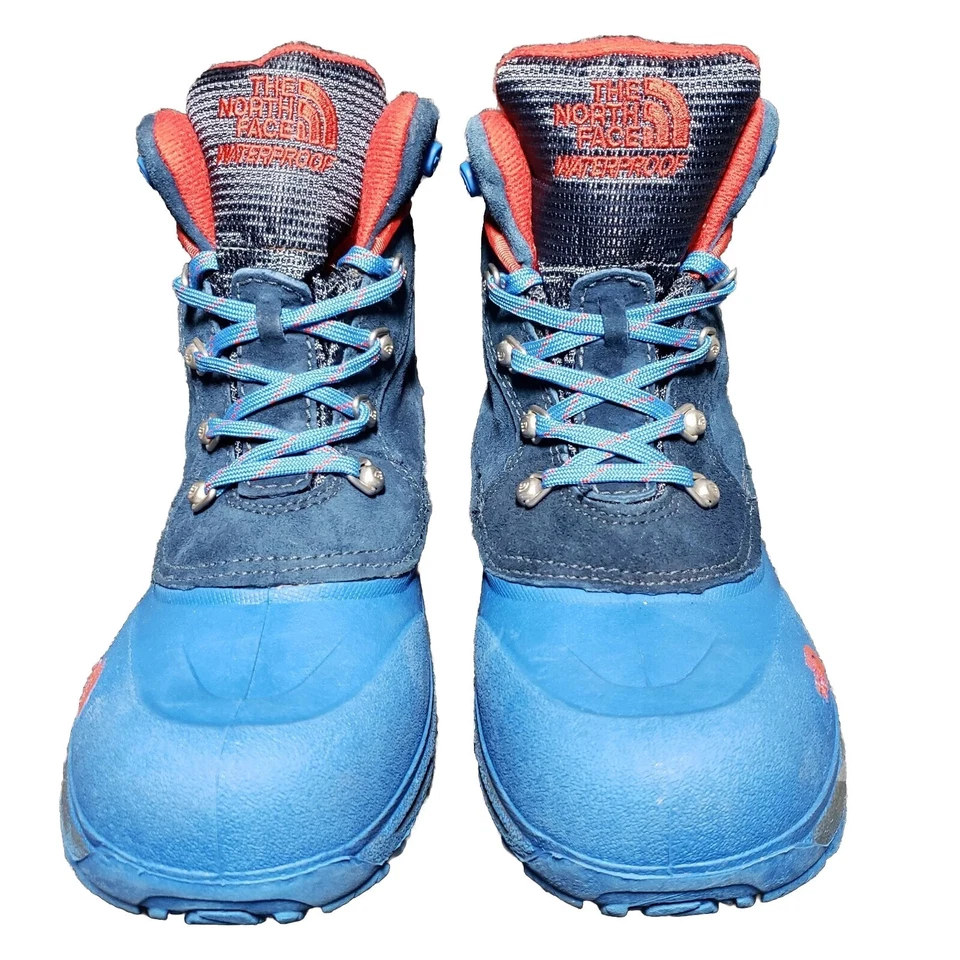 The North Face Boots Boys 4 Chilkat Insulated Hiking Duck Boot Blue Suede - Image 3 of 4