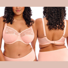 NEW $68 Elomi [ 38DDD US ] Morgan Full Figure Underwire Bra in Pink #T1990
