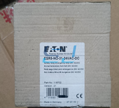 Brand new Eaton ESR5-NO-31-24VAC-DC Safety Relay ESR5-NO-31-24VAC-DC