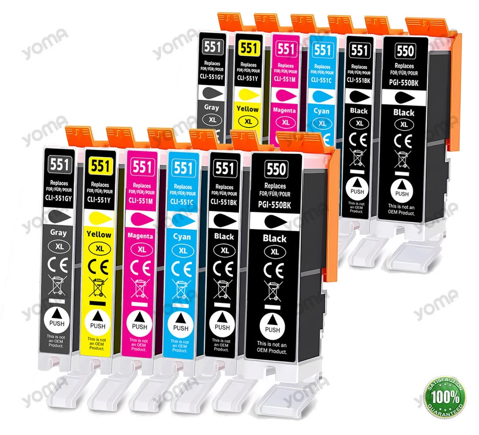 6-18er XL PATRONEN für Canon PGI-550 CLI-551 MG5550 MX925 IP7250 IX6850 - Bild 4 von 4