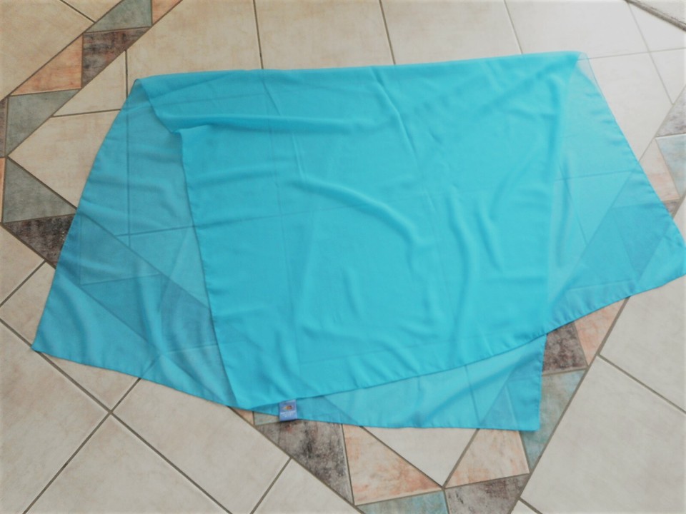 Sheer Blue Sarong beach bikini skirt wrap dress Wave Zone One Size OSFA One Size
