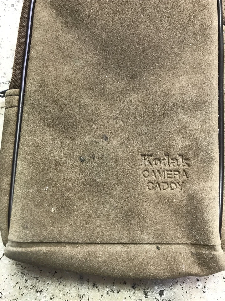 Vintage Kodak Camera Caddy - Brown Leather Pouch - Zippered - Nice - Fast Ship! - Image 2 of 4