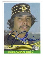 Autographed JOHN CANDELARIA Pittsburgh Pirates 1984 Donruss card #357 ShowTicket