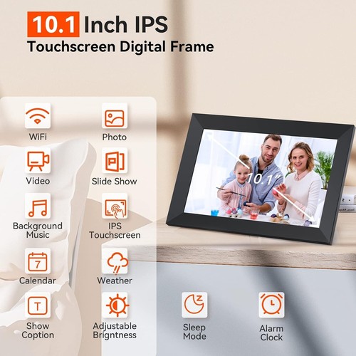 10.1-Inch WiFi Digital Photo Frame with HD IPS Touch Screen - Share Instantly - Picture 5 of 8