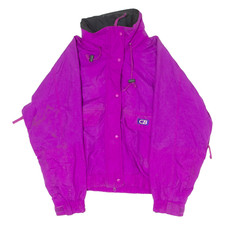Vintage Cb Sports Womens Jacket Purple Nylon 90s Hooded L